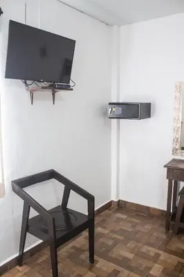 Una televisión o centro de entretenimiento en Casa Gubidxa