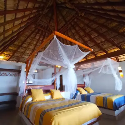 Cama o camas de una habitación en Zazil Retreat
