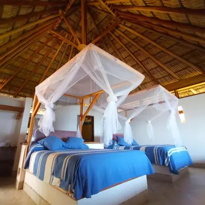 Cama o camas de una habitación en Zazil Retreat
