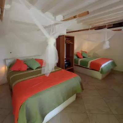 Cama o camas de una habitación en Zazil Retreat