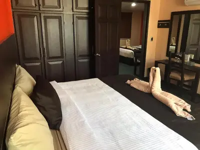 Cama o camas de una habitación en Oaxaca Inn Reforma