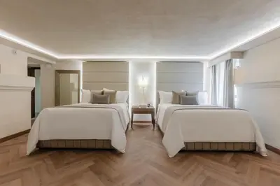 Cama o camas de una habitación en Quinta Real Puebla