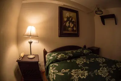 Cama o camas de una habitación en Hotel posada casa regia