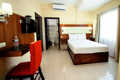 Cama o camas de una habitación en Hotel San Miguel, en el Centro - Desayuno Incluido