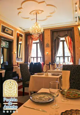 Zona de estar de Hotel Puebla de Antaño
