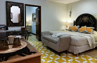 Cama o camas de una habitación en Hotel Siglo 17
