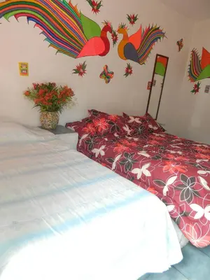 Cama o camas de una habitación en Posada Joan Sebastian