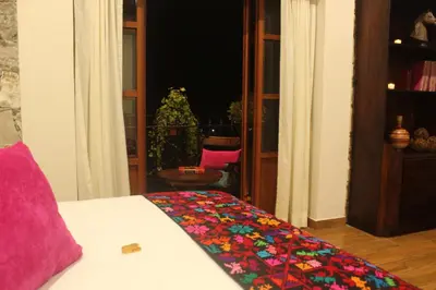 Cama o camas de una habitación en Hotel Boutique La Casona de Don Porfirio