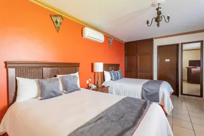 Cama o camas de una habitación en Hotel Ángel Inn