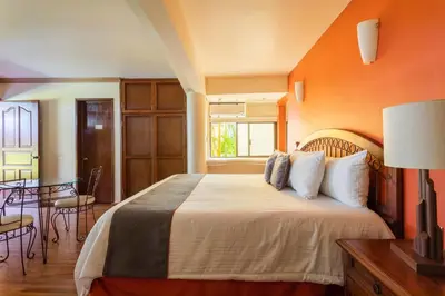 Cama o camas de una habitación en Hotel Ángel Inn