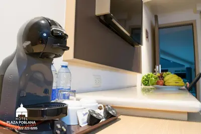 Una cocina o zona de cocina en Plaza Poblana