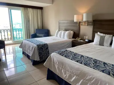 Cama o camas de una habitación en Hotel Villa Florida Veracruz