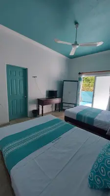 Cama o camas de una habitación en Delphinus Inn