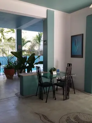 Zona de estar de Delphinus Inn