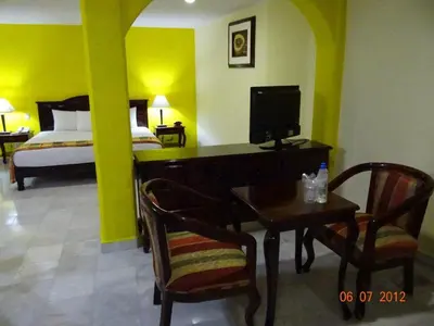 Cama o camas de una habitación en Hotel Madan Cárdenas