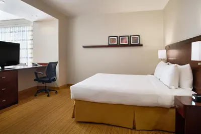 Cama o camas de una habitación en Courtyard by Marriott Mexico City Airport