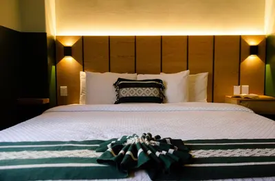 Cama o camas de una habitación en Hotel Casona Oaxaca
