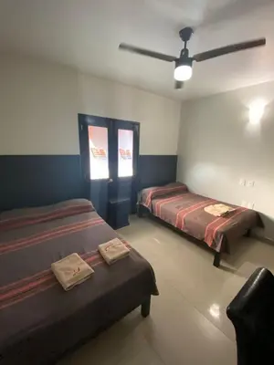 Cama o camas de una habitación en Hotel Jiménez