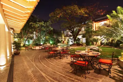 Jardín al aire libre en Hotel Boutique La Casa Azul
