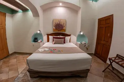 Cama o camas de una habitación en Casa De Sierra Azul