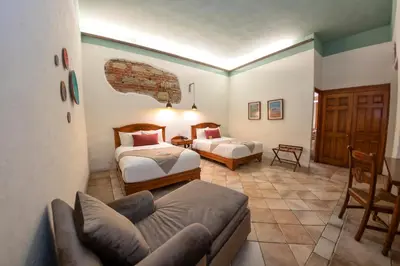 Cama o camas de una habitación en Casa De Sierra Azul