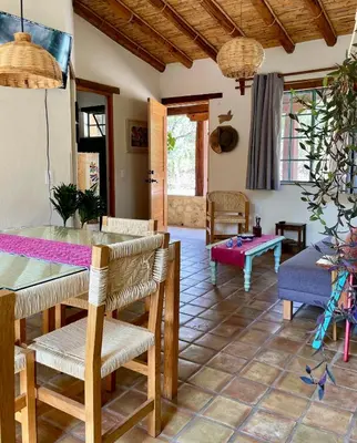 Zona de estar de El Pocito Quiet Bungalow