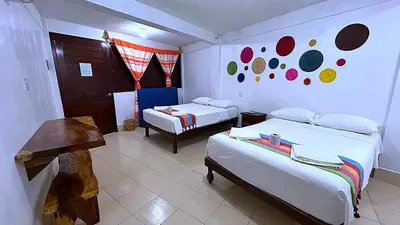 Cama o camas de una habitación en Hotel Casa del Mar Mazunte