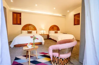 Cama o camas de una habitación en Mision del Sol Resort & Spa Adults Only