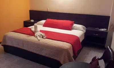 Cama o camas de una habitación en Hotel Real del Sol