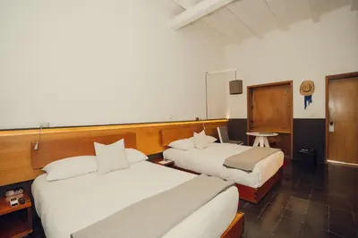 Cama o camas de una habitación en Hotel Azul de Oaxaca