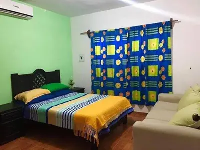 Cama o camas de una habitación en La cabañita