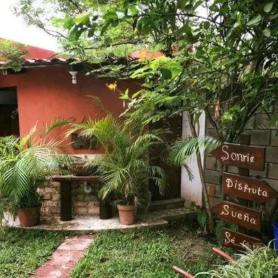 Jardín al aire libre en La cabañita