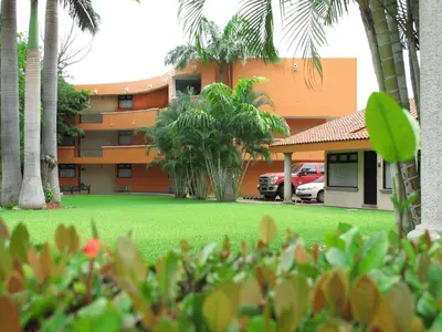 Jardín al aire libre en Hotel Palmareca