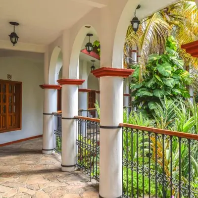 Jardín al aire libre en Hotel La Ceiba