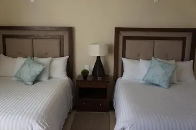Cama o camas de una habitación en Hotel Mirante Tlaxcala