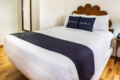 Cama o camas de una habitación en Capital O Hotel Central, Xalapa