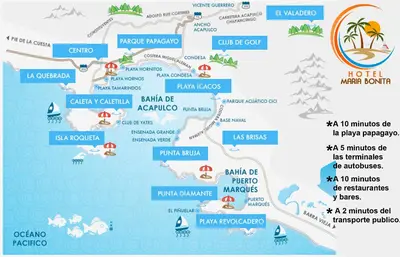 Plano de Hotel Maria Bonita Acapulco