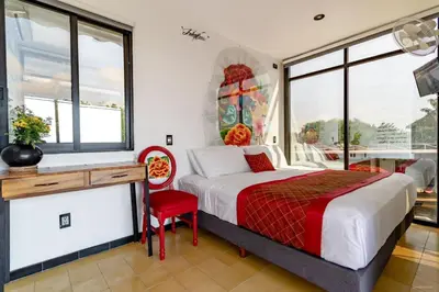 Cama o camas de una habitación en Cabane Container Hotel - ADULTS ONLY