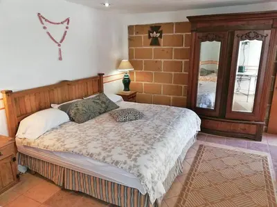 Cama o camas de una habitación en Hotel Posada Mexicana