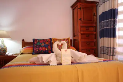Cama o camas de una habitación en Hotel Anua Oaxaca