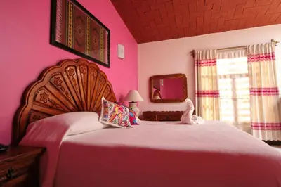 Cama o camas de una habitación en Hotel Anua Oaxaca