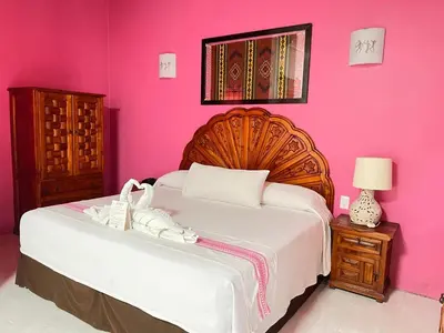 Cama o camas de una habitación en Hotel Anua Oaxaca