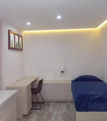 Cama o camas de una habitación en Ken Tehuacan