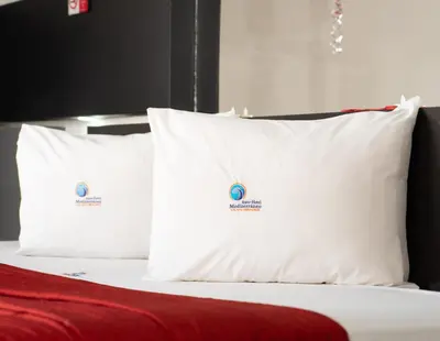 Cama o camas de una habitación en Auto Hotel Mediterráneo