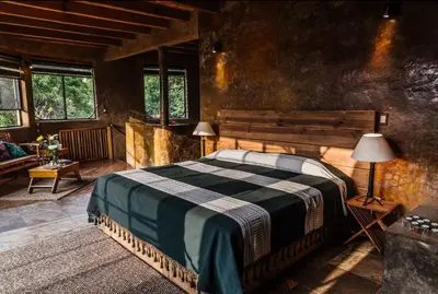 Cama o camas de una habitación en Valle Místico Hotel Boutique