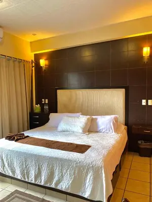 Cama o camas de una habitación en Posada Vista Tepoz