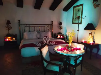 Cama o camas de una habitación en Las Calandrias