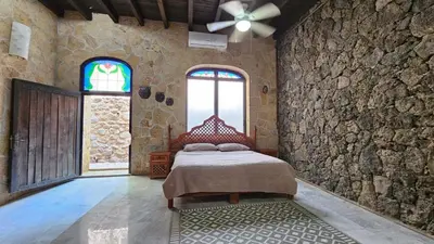 Cama o camas de una habitación en Rancho Agua Salada