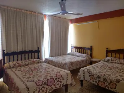 Cama o camas de una habitación en Hotel Olimar