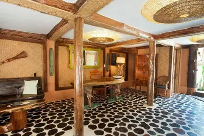 Una televisión o centro de entretenimiento en Aamori Boutique Hotel (Only Adults)